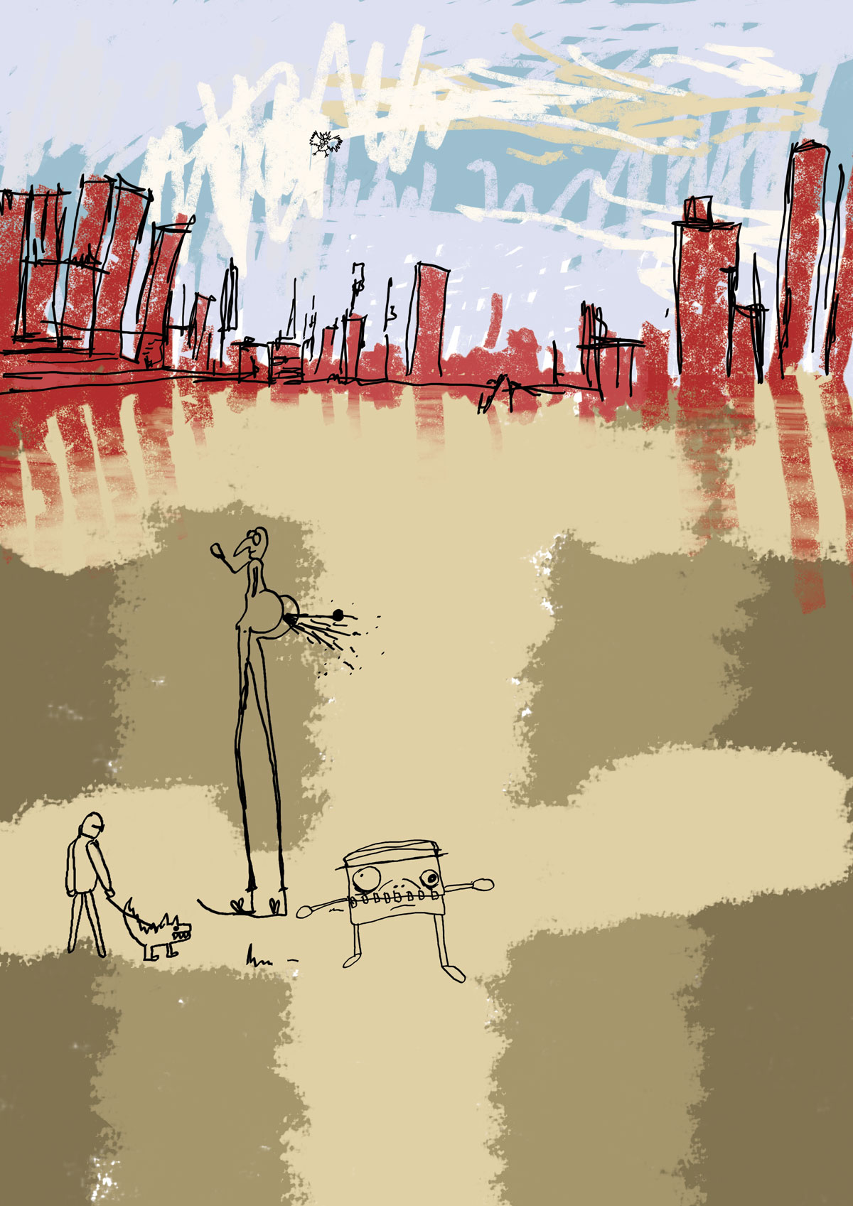 digital doodle painting