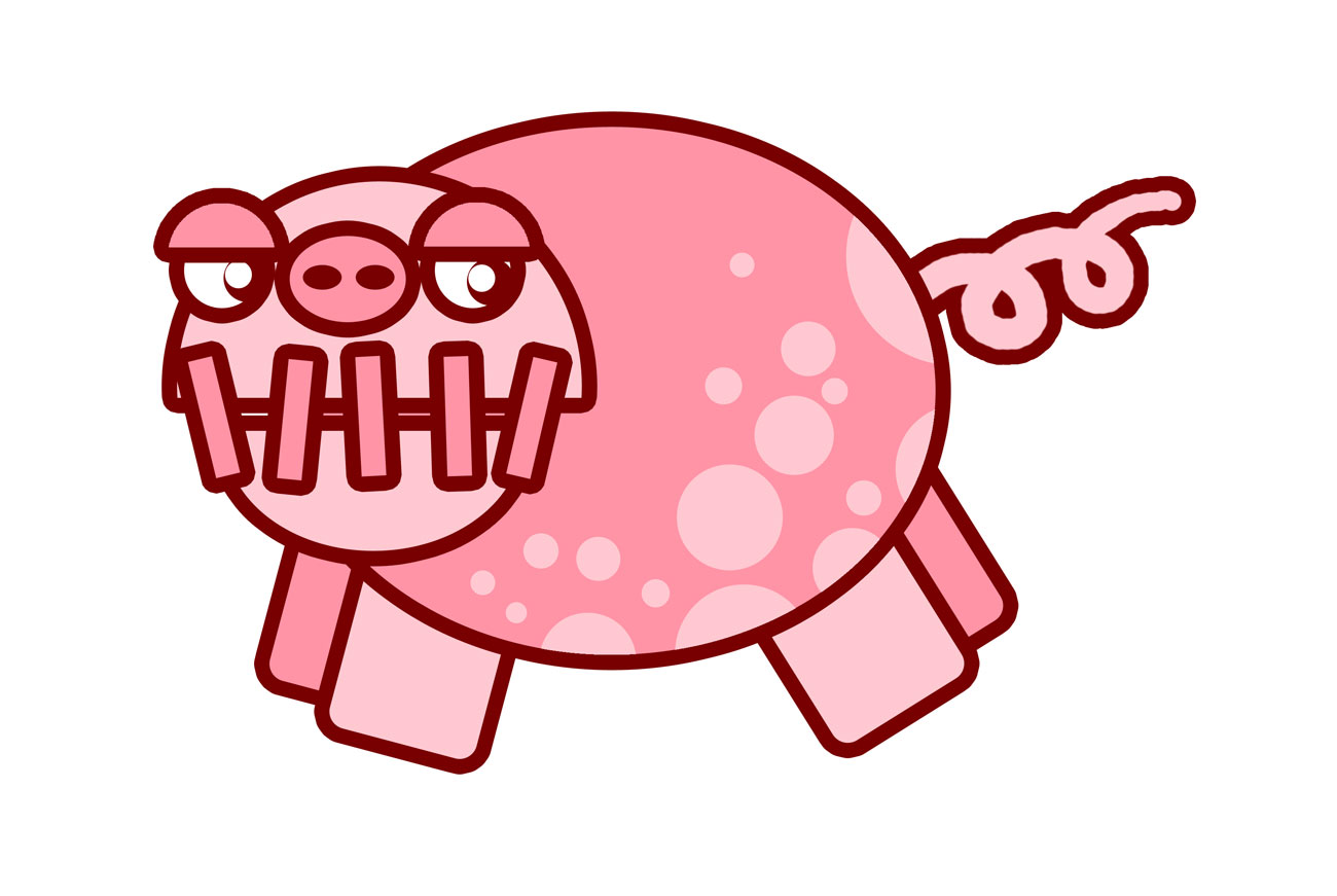 silent pig digital artwork