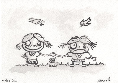black ink illustration